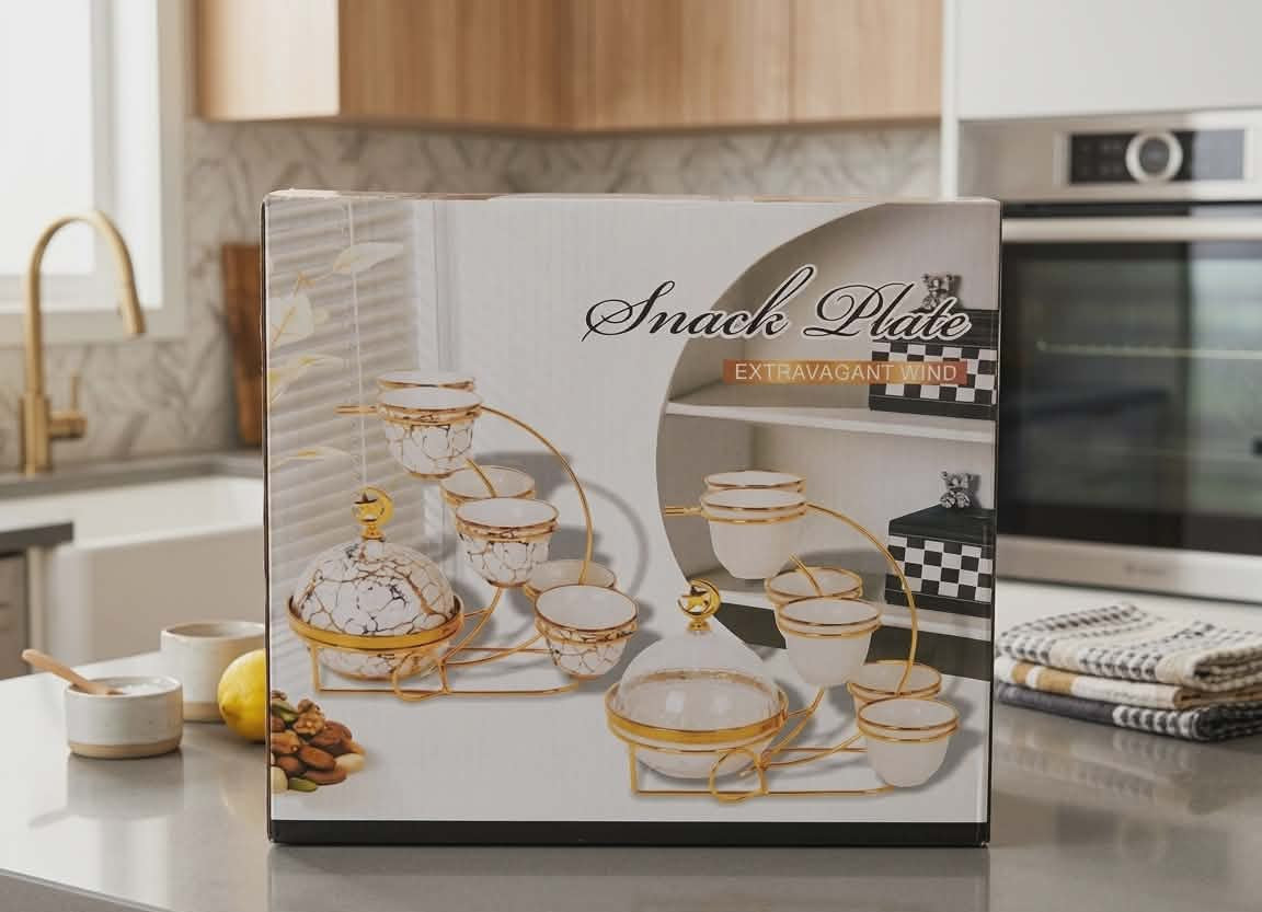 snack plate& coffee cups