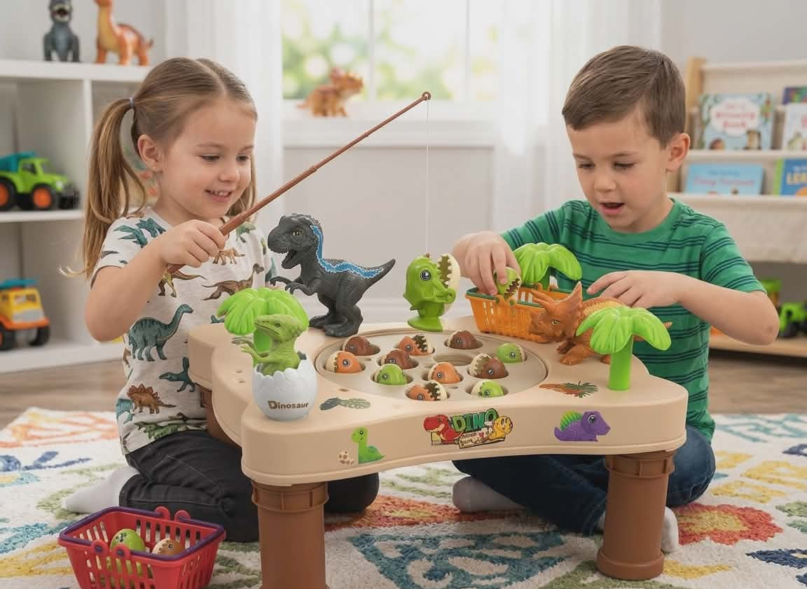 Dinosaur fishing