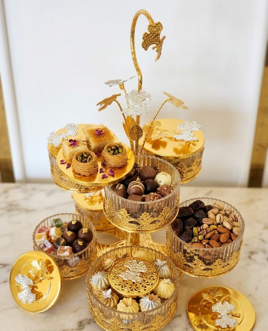 2 layers & 8pot candy tray