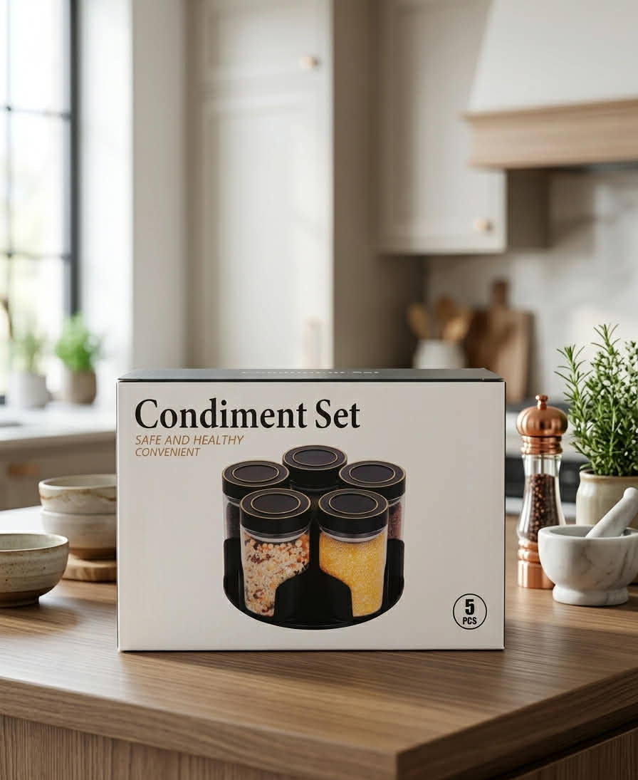 Rotating Grains Storage Container set 3pcs.