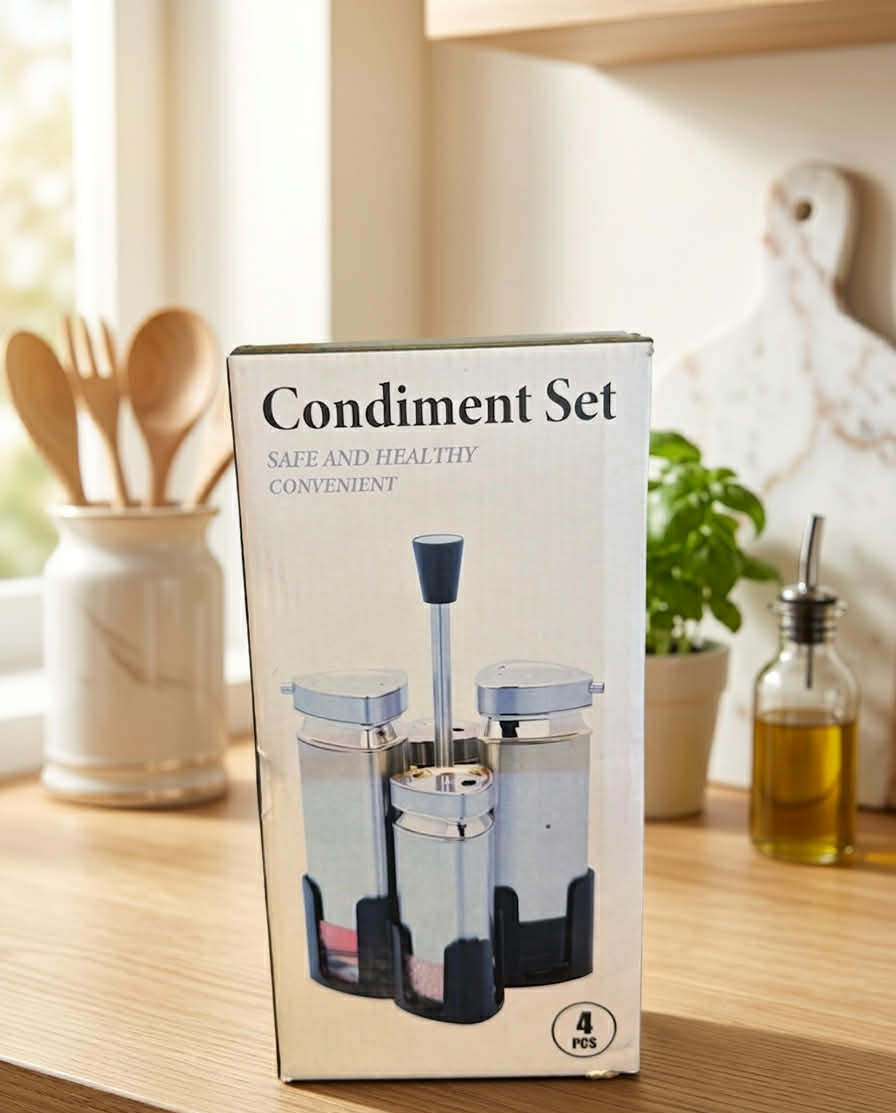 Condiment Jar Spice Container Set of 4pcs.