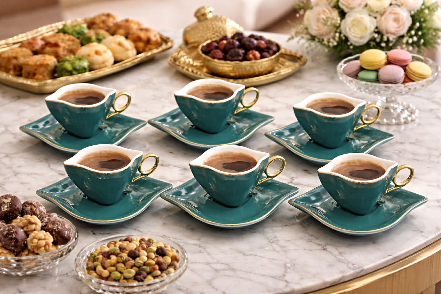 Diamond 12 pcs coffee cup set