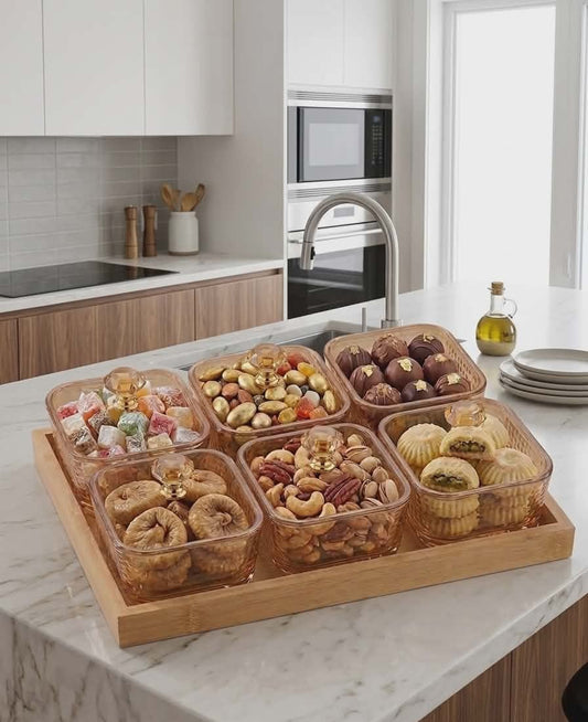 6+1 pcs dessert glassware