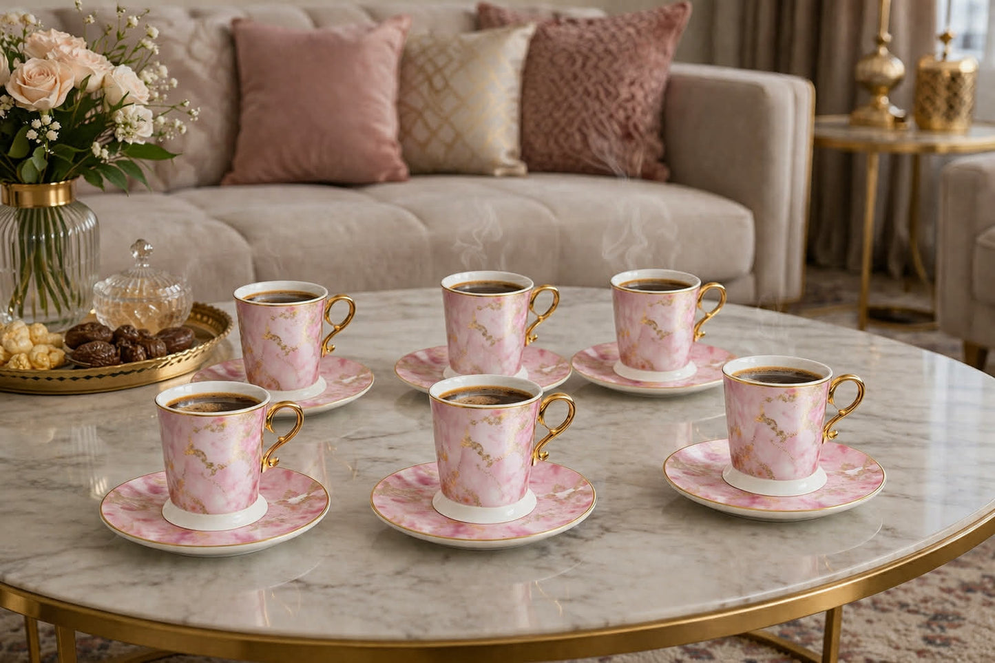 Marble Charm12 pcs coffee cup set