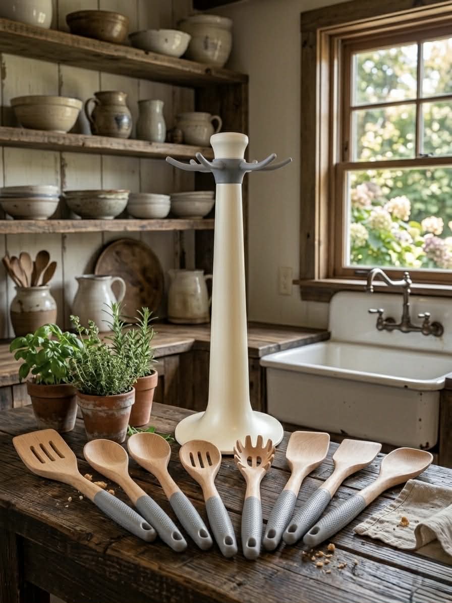 5 pcs wood Kitchenware Set