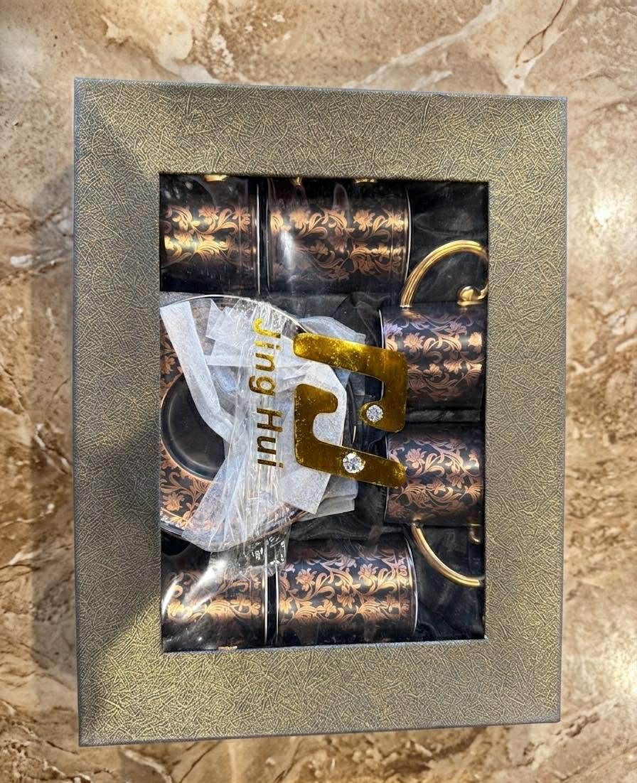 Royal Rose Gold Charm12 pcs coffee cup set