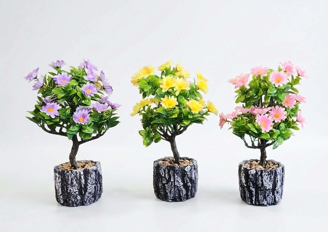 Elegant Tabletop Faux Bonsai Plants