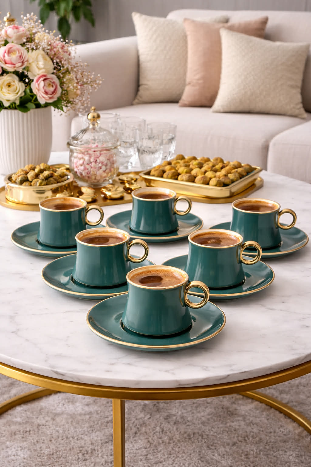 Soft Touch 12 pcs coffee cup set