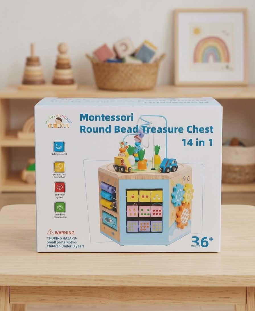 Montessori round bead treasure
