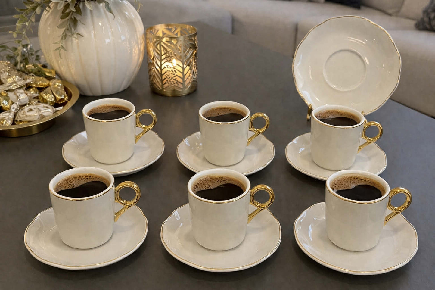 Pure Elegance 12 pcs coffee cup set