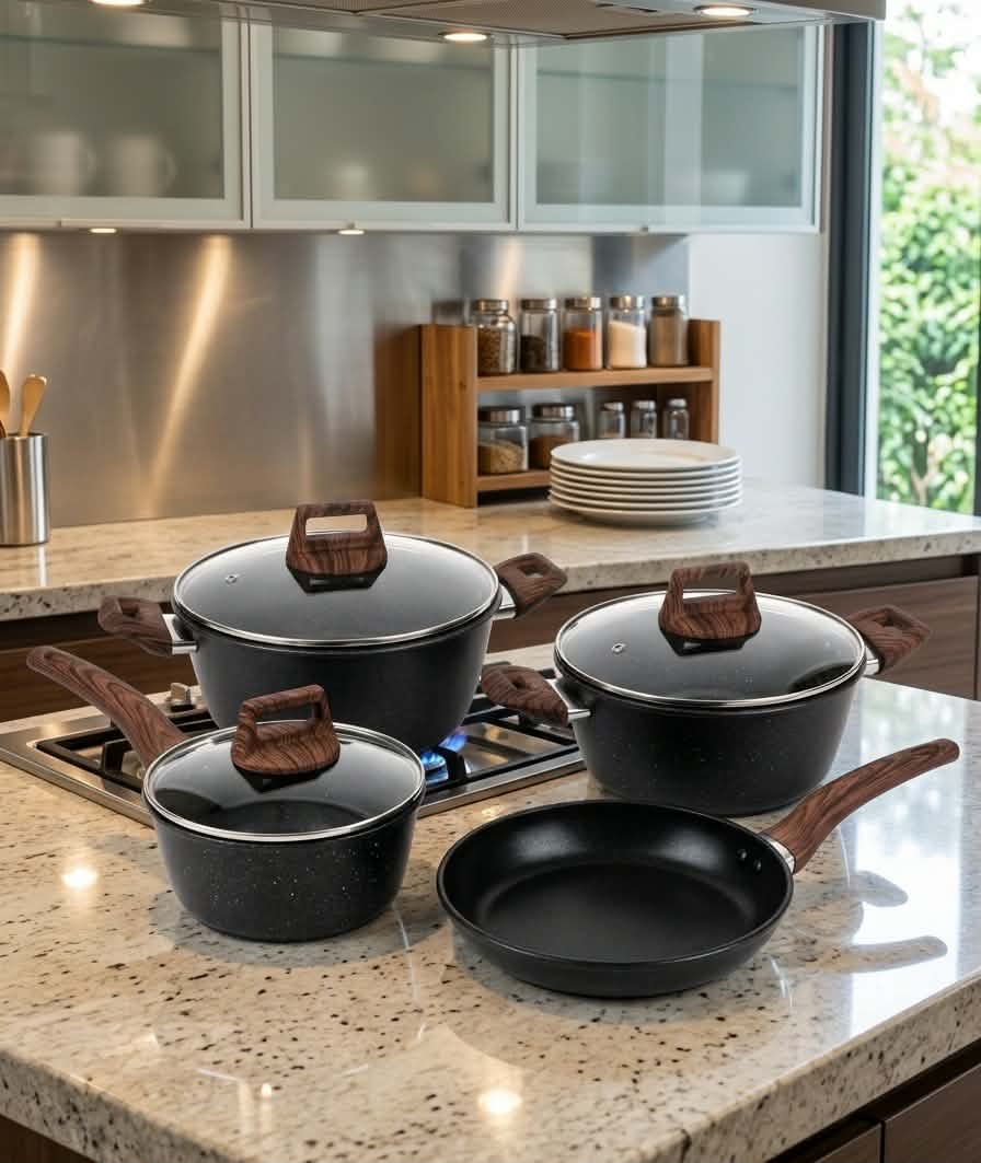 HotChef 7-Piece Non-Stick Stone Cookware Set