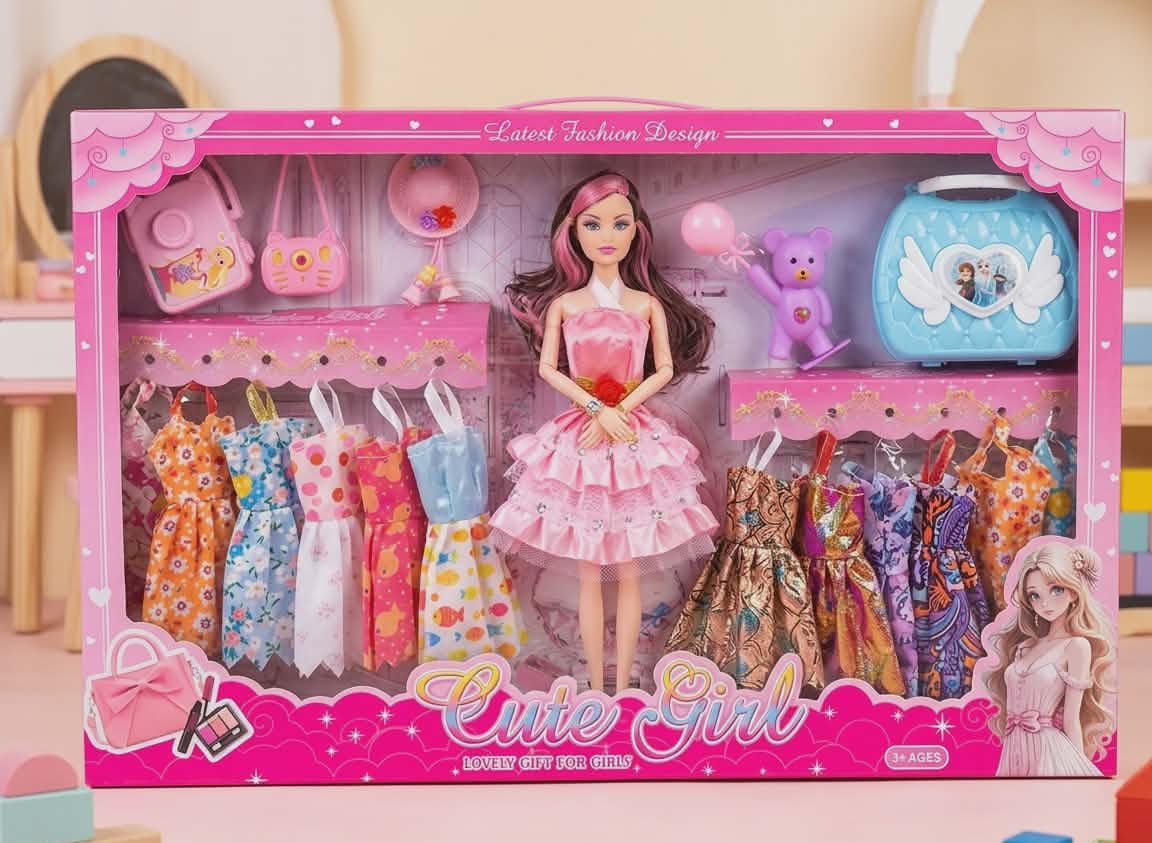 Cute girl dress up more