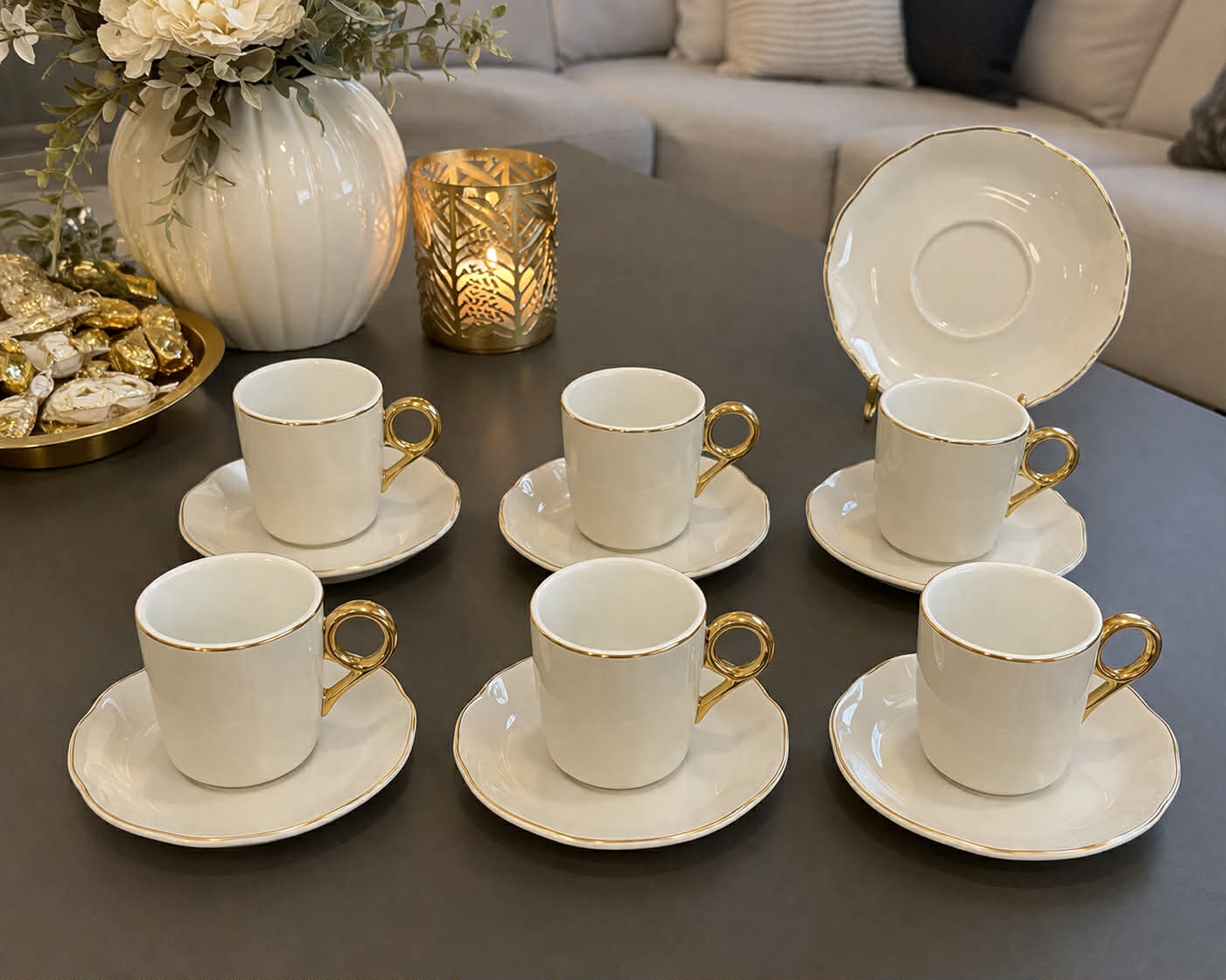 Pure Elegance 12 pcs coffee cup set