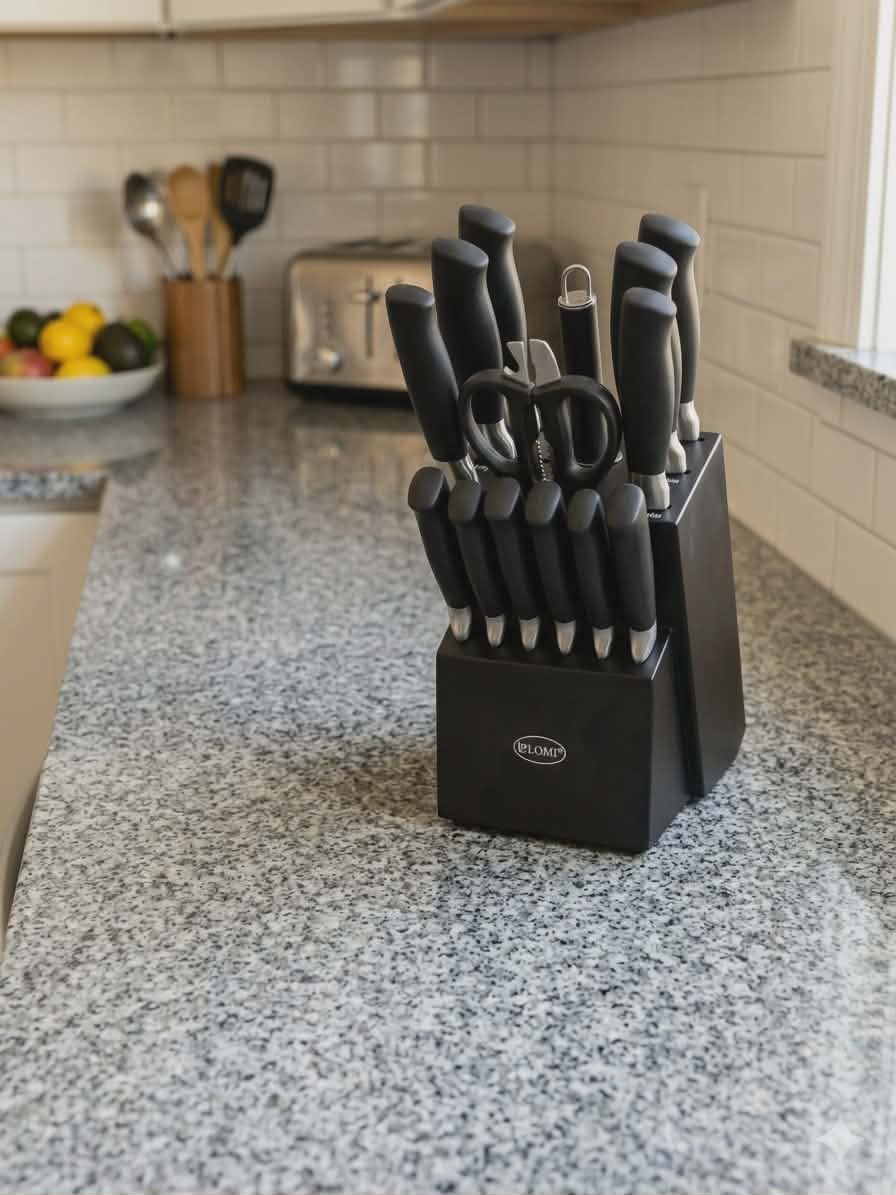 ALOMI 15-Piece Stainless Steel Knife Set