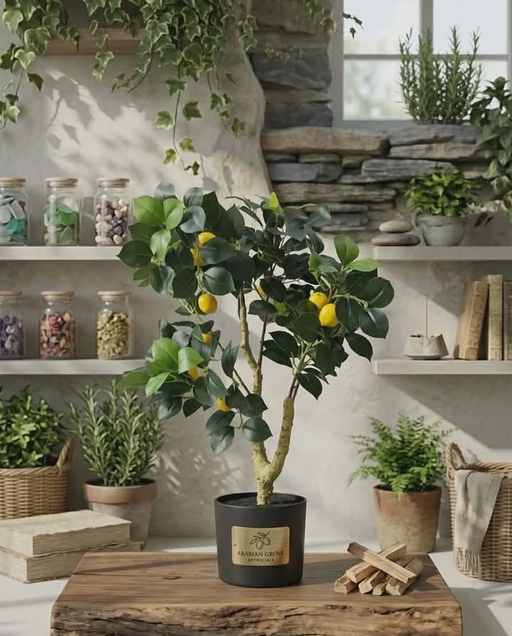 Mediterranean Faux Lemon Tree