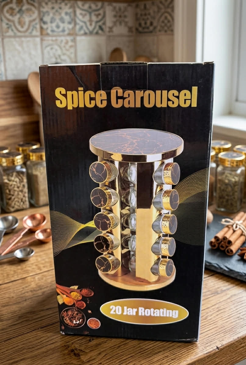 20 jar marble spice carousel