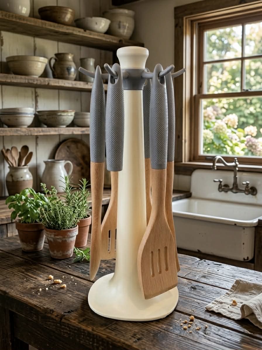 5 pcs wood Kitchenware Set
