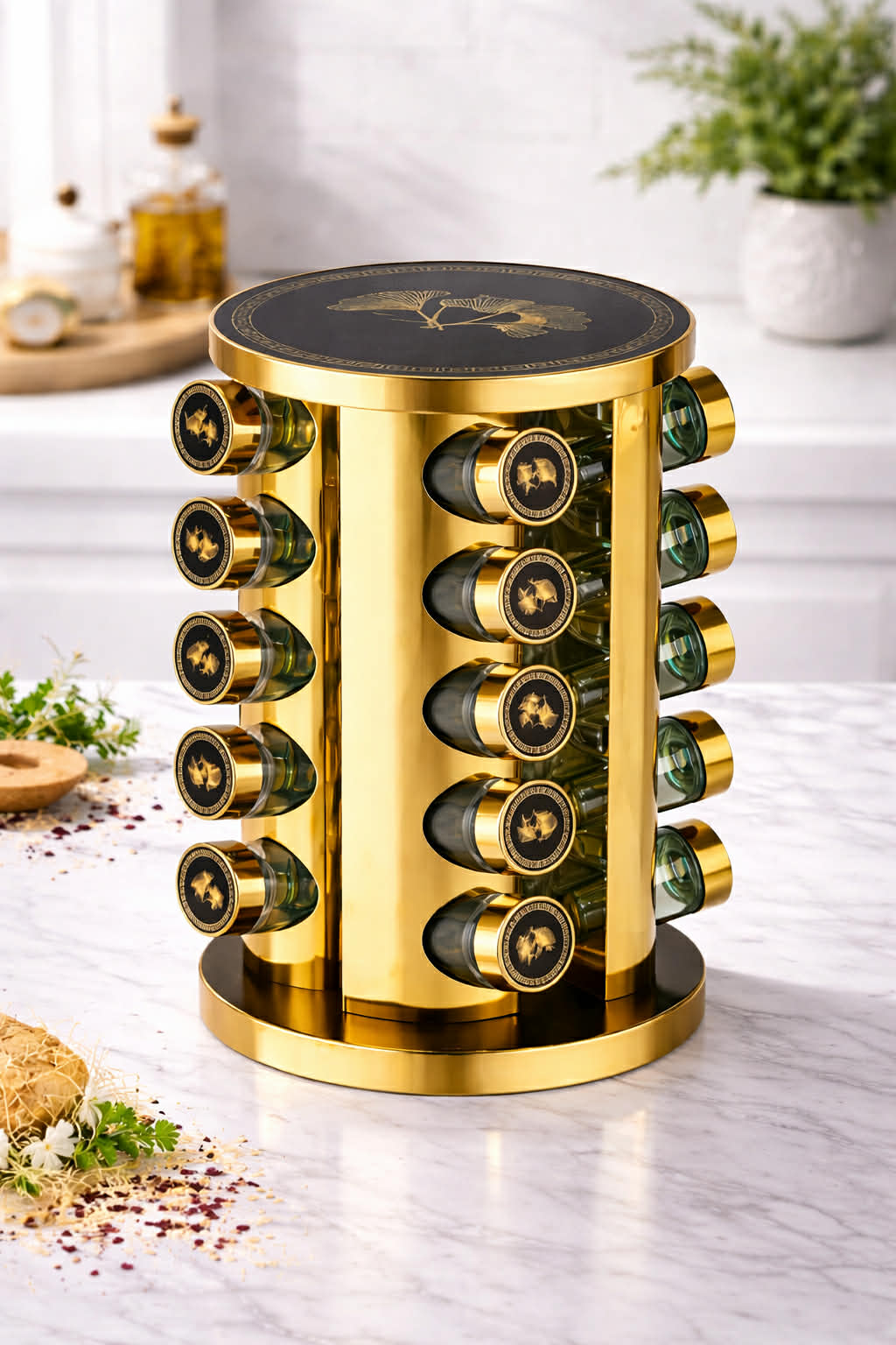 20 jar marble spice carousel