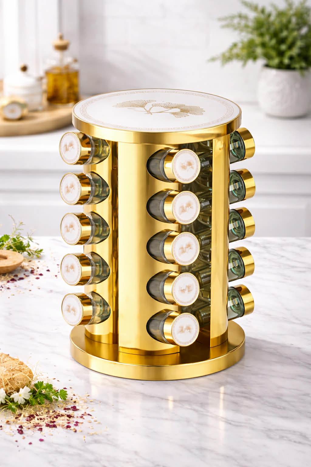 20 jar marble spice carousel