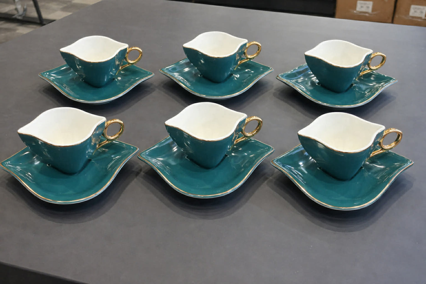 Diamond 12 pcs coffee cup set