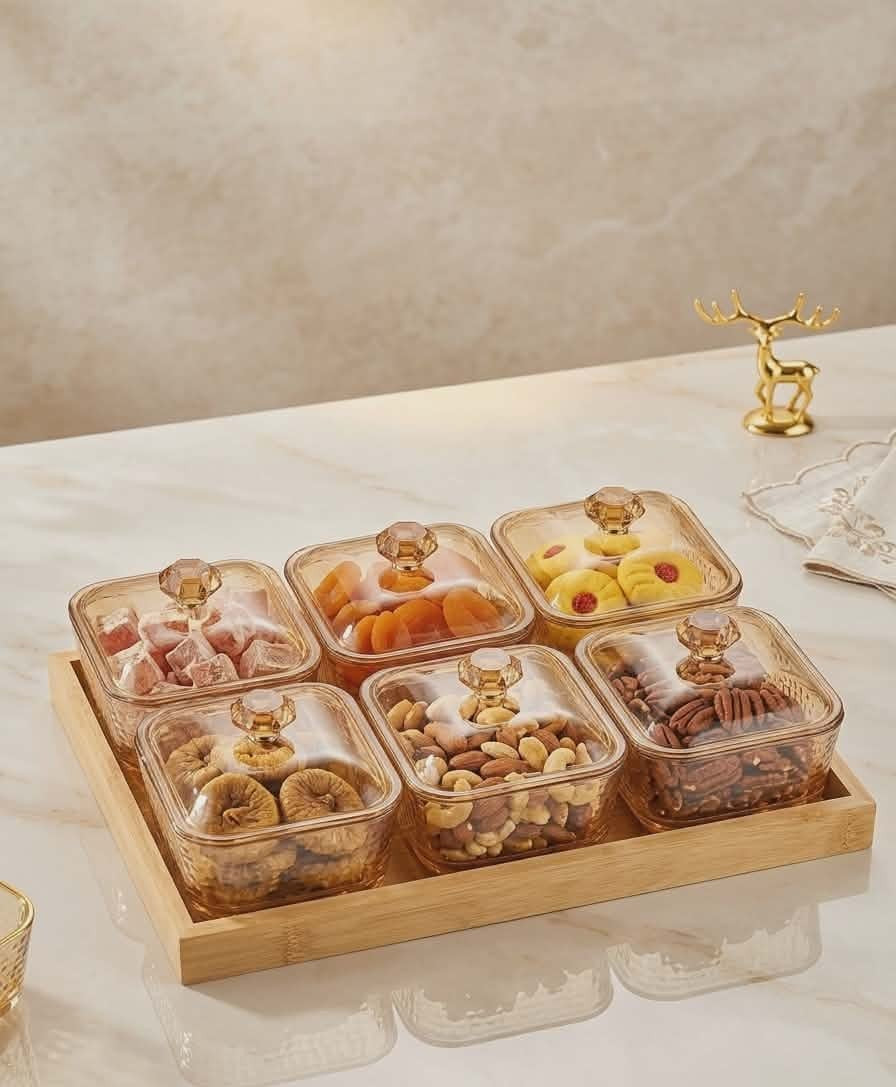 6+1 pcs dessert glassware