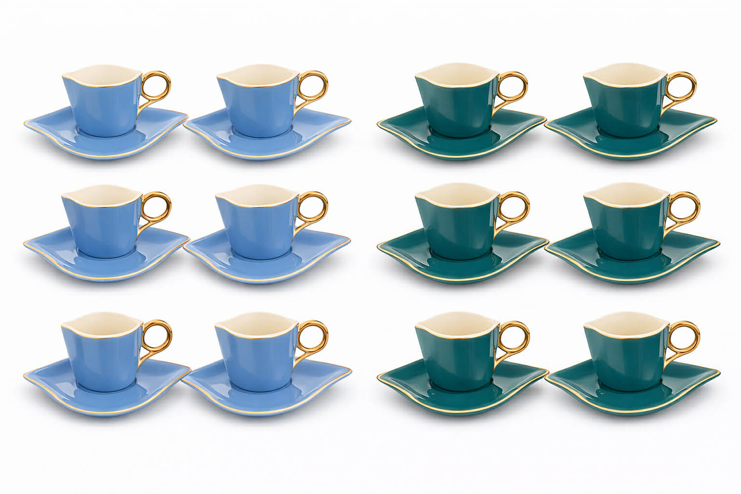 Diamond 12 pcs coffee cup set