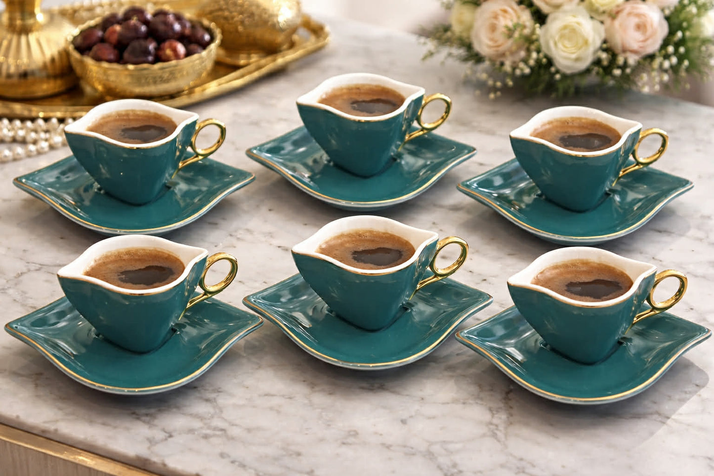 Diamond 12 pcs coffee cup set