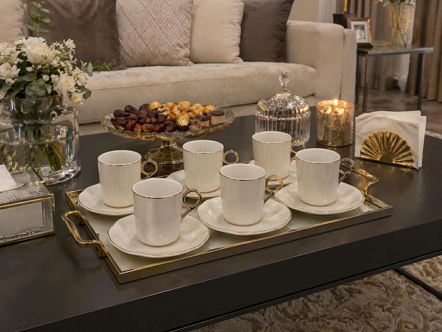 Pure Elegance 12 pcs coffee cup set