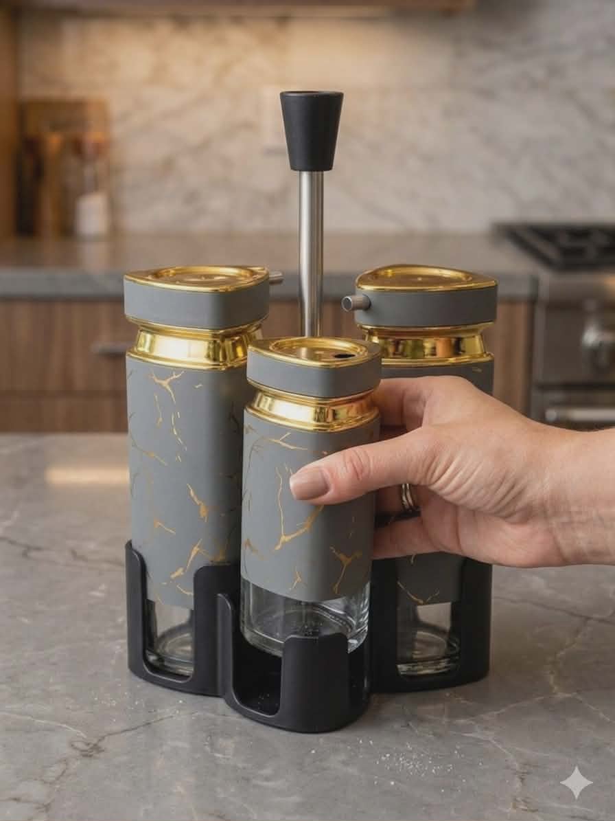 Condiment Jar Spice Container Set of 4pcs.