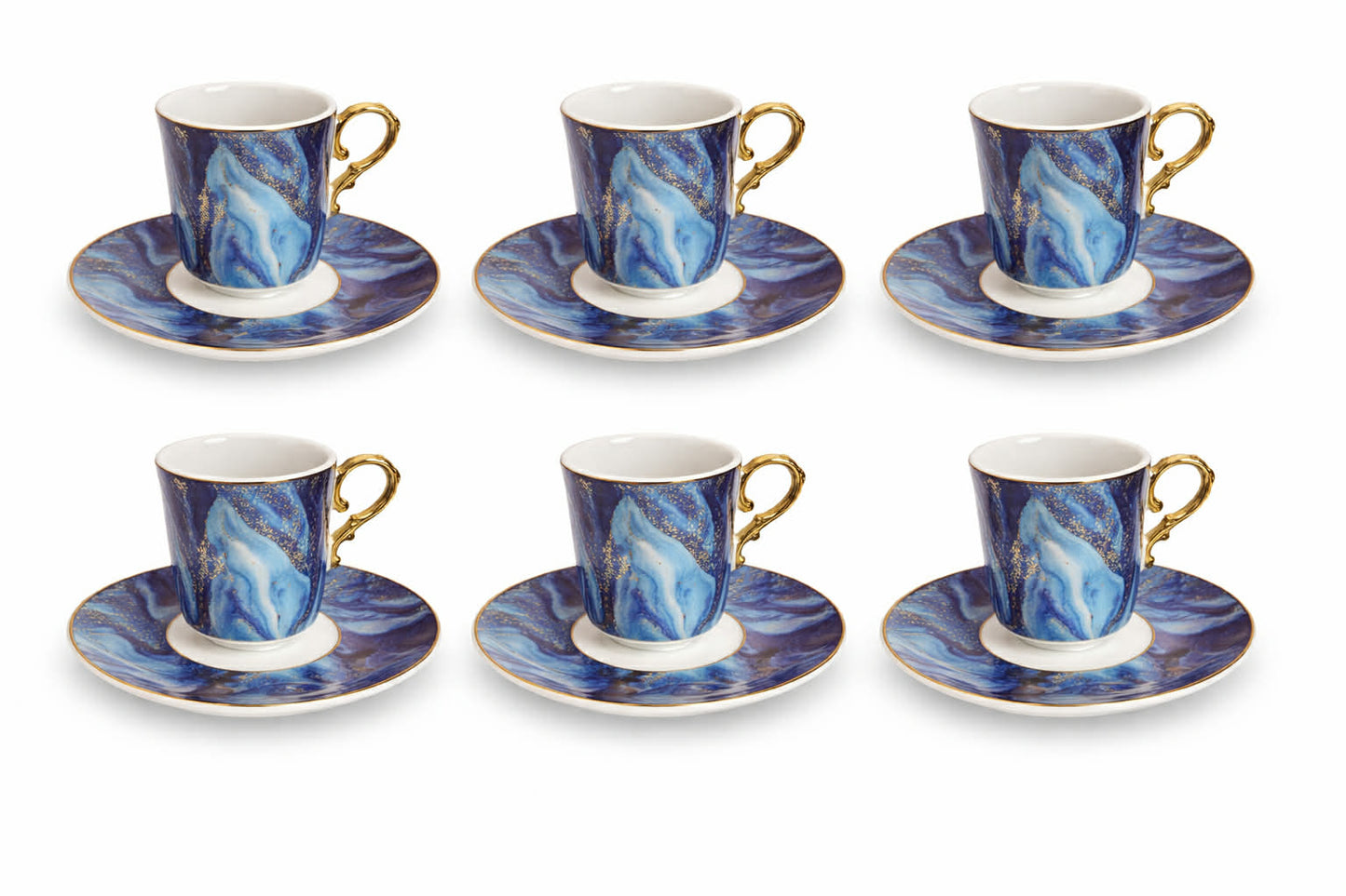 Marble Charm12 pcs coffee cup set