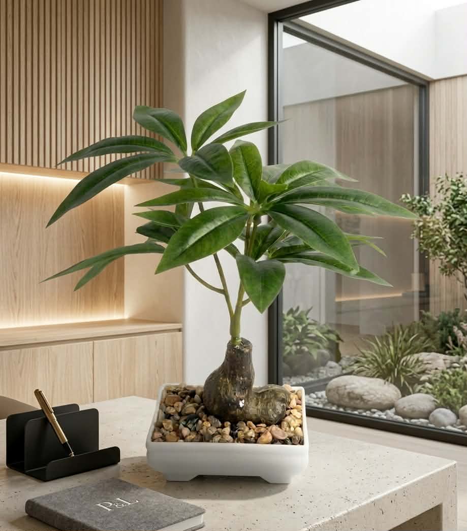 Modern Faux Money Tree (Pachira)