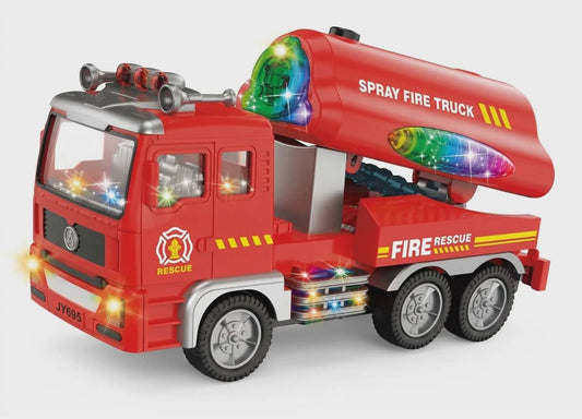 Spray fire truck