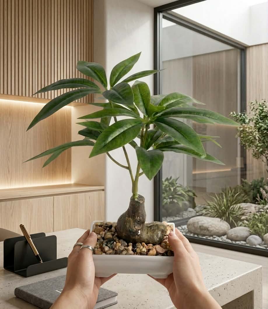 Modern Faux Money Tree (Pachira)