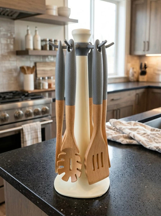 5 pcs wood Kitchenware Set